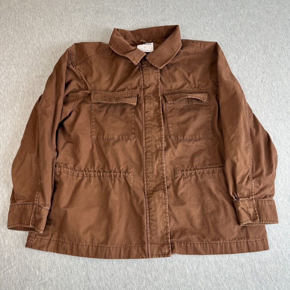 Old Navy Scout Utility Jacket Womens Size Large Brown Shacket Barn Chore